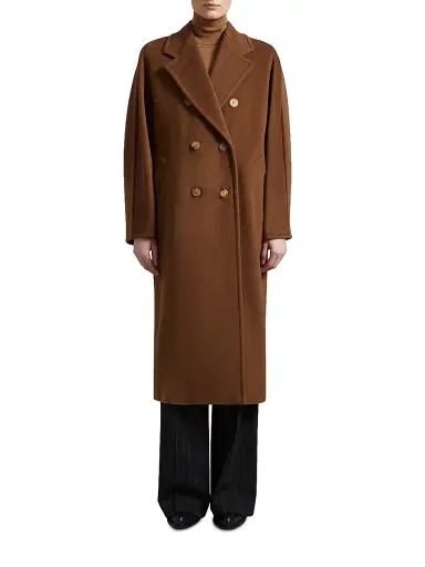 Max Mara Women's 101801 Icon Madame Wool Cashmere Double-Breasted Coat - Black | Thumbnail 34 Max Mara Women's 101801 Icon Madame Wool Cashmere Double-Breasted Coat - Black | Thumbnail 34