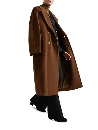 Max Mara Women's 101801 Icon Madame Wool Cashmere Double-Breasted Coat - Black | Thumbnail 36 Max Mara Women's 101801 Icon Madame Wool Cashmere Double-Breasted Coat - Black | Thumbnail 36