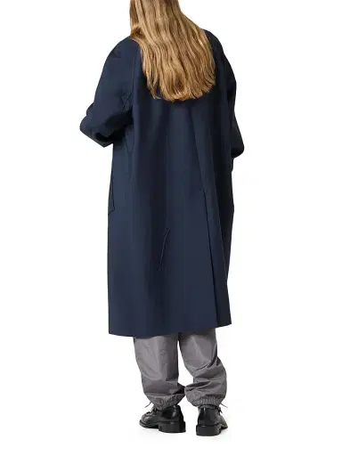 Miu Miu Women's Single Breasted Kid Mohair Coat - Blue | Thumbnail 3 Miu Miu Women's Single Breasted Kid Mohair Coat - Blue | Thumbnail 3