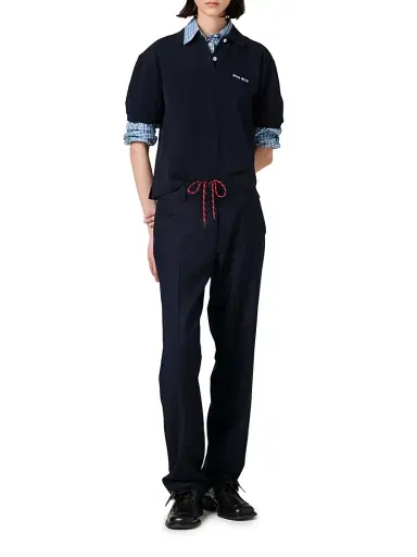 Miu Miu Women's Batavia Pants - Blue - Size 10 | Thumbnail 6 Miu Miu Women's Batavia Pants - Blue - Size 10 | Thumbnail 6