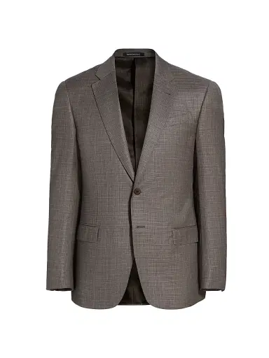 Emporio Armani Men's Wool-Linen-Silk Blend Sport Coat - Tan | Thumbnail 1 Emporio Armani Men's Wool-Linen-Silk Blend Sport Coat - Tan | Thumbnail 1