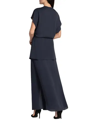 Giorgio Armani Women's Twist Silk Layered Maxi Dress - Graphite | Thumbnail 5 Giorgio Armani Women's Twist Silk Layered Maxi Dress - Graphite | Thumbnail 5