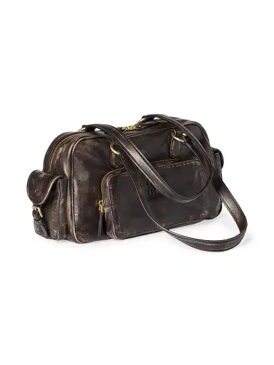 Miu Miu Women's Pocket Nappa Leather Shoulder Bag - Brown | Thumbnail 3 Miu Miu Women's Pocket Nappa Leather Shoulder Bag - Brown | Thumbnail 3