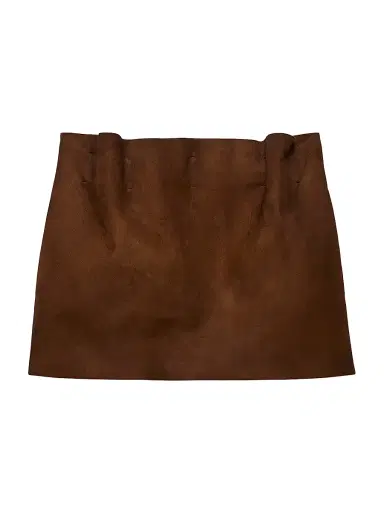 Prada Women's Suede Miniskirt - Brown | Thumbnail 1 Prada Women's Suede Miniskirt - Brown | Thumbnail 1