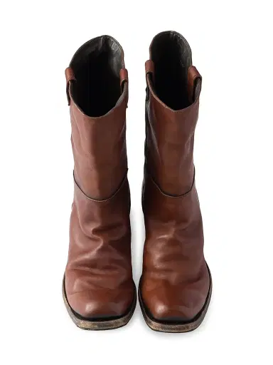 Prada Men's Antique Leather Boots - Brown | Thumbnail 2 Prada Men's Antique Leather Boots - Brown | Thumbnail 2
