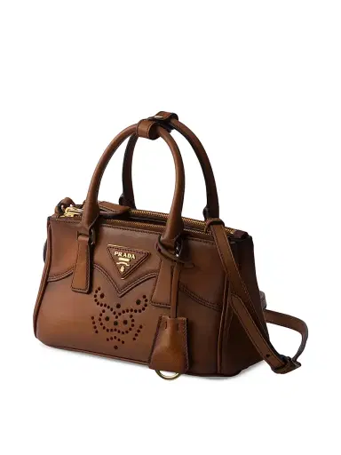 Prada Women's Galleria Leather Mini Top Handle Bag - Brown | Thumbnail 2 Prada Women's Galleria Leather Mini Top Handle Bag - Brown | Thumbnail 2