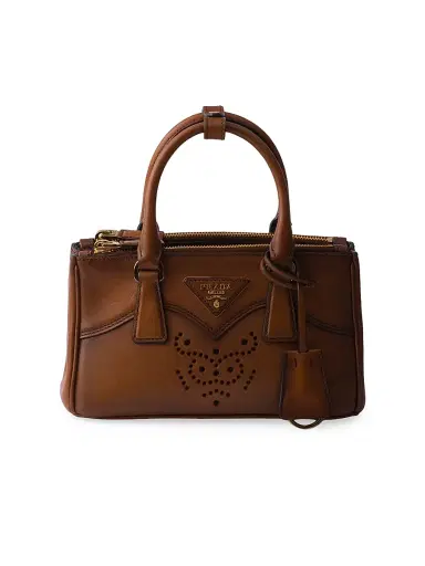 Prada Women's Galleria Leather Mini Top Handle Bag - Brown | Thumbnail 1 Prada Women's Galleria Leather Mini Top Handle Bag - Brown | Thumbnail 1