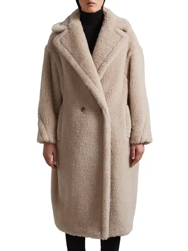 Max Mara Women's Teddy Bear Icon Coat in Alpaca and Wool - Beige | Thumbnail 3 Max Mara Women's Teddy Bear Icon Coat in Alpaca and Wool - Beige | Thumbnail 3