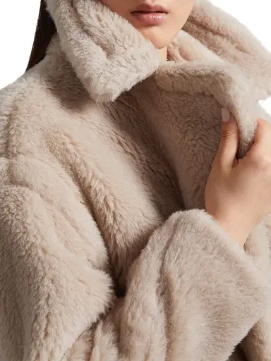 Max Mara Women's Teddy Bear Icon Coat in Alpaca and Wool - Beige | Thumbnail 5 Max Mara Women's Teddy Bear Icon Coat in Alpaca and Wool - Beige | Thumbnail 5