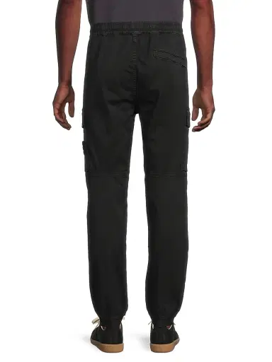Stone Island Men's Cotton Cargo Jogger Pants - Black | Thumbnail 5 Stone Island Men's Cotton Cargo Jogger Pants - Black | Thumbnail 5