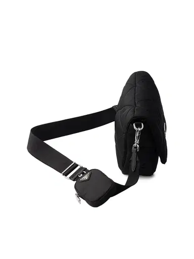 Prada Women's Padded Re-Nylon Shoulder Bag - Black | Thumbnail 4 Prada Women's Padded Re-Nylon Shoulder Bag - Black | Thumbnail 4
