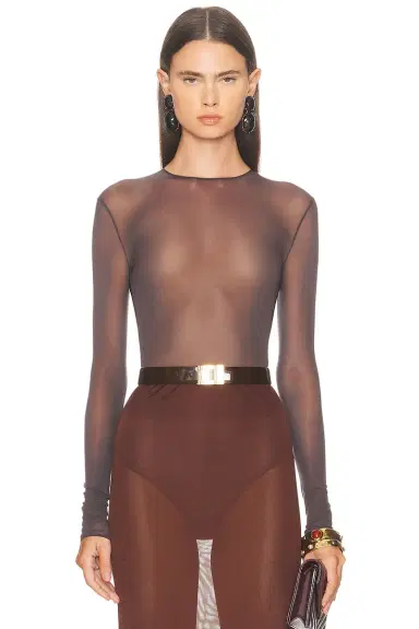 Saint Laurent Long Sleeve Top | Thumbnail 1 Saint Laurent Long Sleeve Top | Thumbnail 1