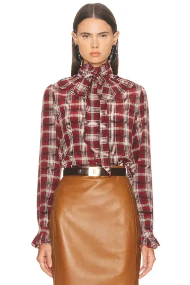 Saint Laurent High Neck Top | Thumbnail 1 Saint Laurent High Neck Top | Thumbnail 1