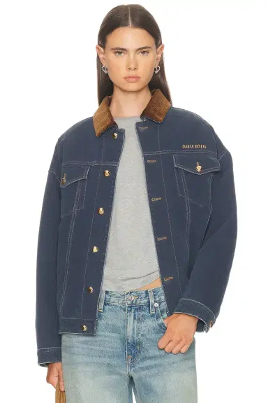 Miu Miu Button Up Jacket | Thumbnail 1 Miu Miu Button Up Jacket | Thumbnail 1
