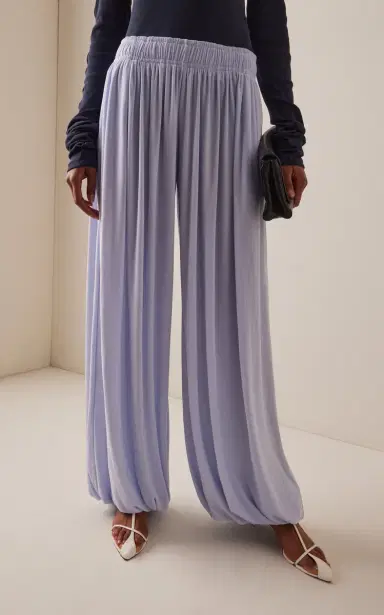 BIRROT Lay1 Gathered Crepe Wide-Leg Pants | Thumbnail 3 BIRROT Lay1 Gathered Crepe Wide-Leg Pants | Thumbnail 3
