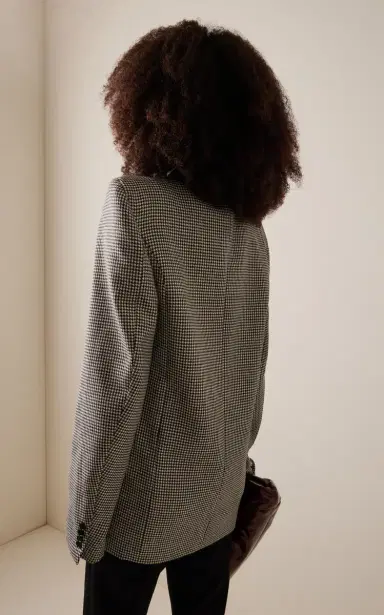 Marie Adam-Leenaerdt Structured Checked Wool Blazer | Thumbnail 4 Marie Adam-Leenaerdt Structured Checked Wool Blazer | Thumbnail 4