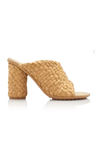 Bottega Veneta Atomic Intrecciato Raffia Sandals | Thumbnail 1 Bottega Veneta Atomic Intrecciato Raffia Sandals | Thumbnail 1