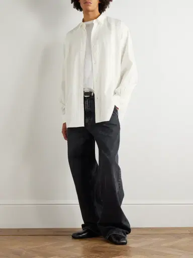 A.PRESSE Cotton and Silk-Blend Shirt - Men | Thumbnail 2 A.PRESSE Cotton and Silk-Blend Shirt - Men | Thumbnail 2