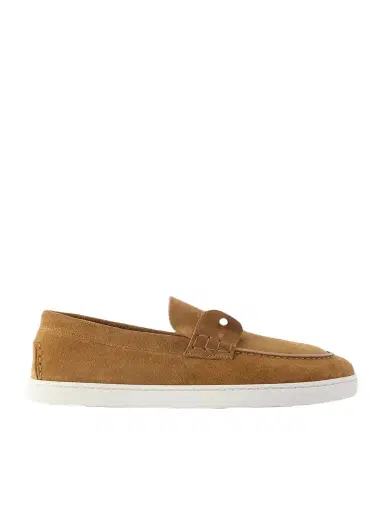 Christian Louboutin Embellished Suede Boat Shoes - Men | Thumbnail 1 Christian Louboutin Embellished Suede Boat Shoes - Men | Thumbnail 1