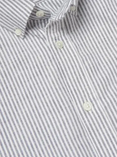 Portuguese Flannel Button-Down Collar Striped Brushed-Cotton Oxford Shirt - Men | Thumbnail 5 Portuguese Flannel Button-Down Collar Striped Brushed-Cotton Oxford Shirt - Men | Thumbnail 5