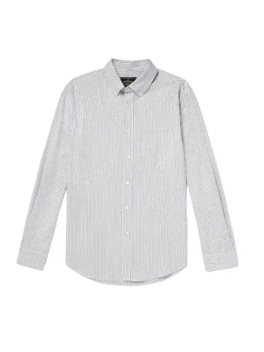 Portuguese Flannel Button-Down Collar Striped Brushed-Cotton Oxford Shirt - Men | Thumbnail 1 Portuguese Flannel Button-Down Collar Striped Brushed-Cotton Oxford Shirt - Men | Thumbnail 1
