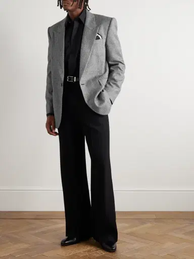Saint Laurent Prince of Wales Checked Wool Blazer - Men | Thumbnail 2 Saint Laurent Prince of Wales Checked Wool Blazer - Men | Thumbnail 2