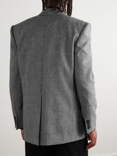 Saint Laurent Prince of Wales Checked Wool Blazer - Men | Thumbnail 3 Saint Laurent Prince of Wales Checked Wool Blazer - Men | Thumbnail 3