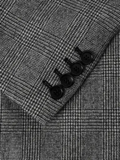 Saint Laurent Prince of Wales Checked Wool Blazer - Men | Thumbnail 4 Saint Laurent Prince of Wales Checked Wool Blazer - Men | Thumbnail 4