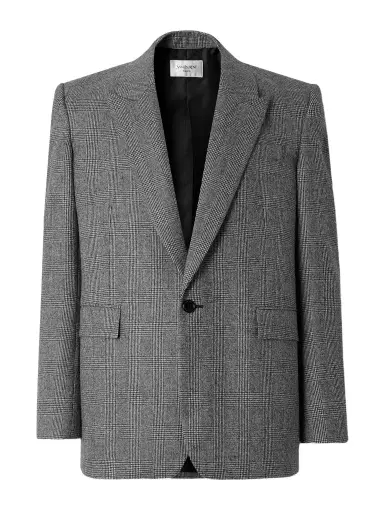Saint Laurent Prince of Wales Checked Wool Blazer - Men | Thumbnail 1 Saint Laurent Prince of Wales Checked Wool Blazer - Men | Thumbnail 1