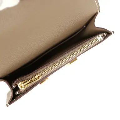 HERMÈS Hermes Constance Slim Compact Wallet Etoupe Evercolor Gold Hardware | Thumbnail 9 HERMÈS Hermes Constance Slim Compact Wallet Etoupe Evercolor Gold Hardware | Thumbnail 9