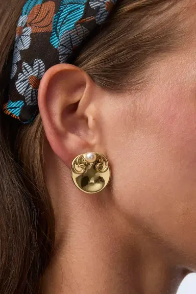PatBo FILIGREE DISK BUTTON EARRINGS | Thumbnail 1 PatBo FILIGREE DISK BUTTON EARRINGS | Thumbnail 1