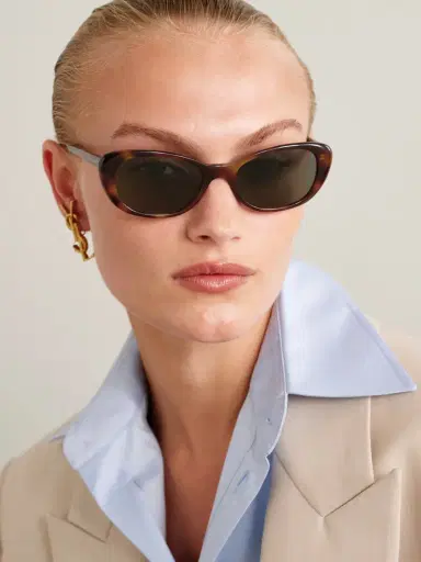 Saint Laurent Eyewear Cat-eye Tortoiseshell Acetate Sunglasses | Thumbnail 2 Saint Laurent Eyewear Cat-eye Tortoiseshell Acetate Sunglasses | Thumbnail 2