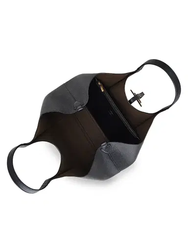 Tod's Women's Medium Leather Shopper Tote Bag - Nero | Thumbnail 3 Tod's Women's Medium Leather Shopper Tote Bag - Nero | Thumbnail 3