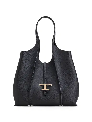 Tod's Women's Medium Leather Shopper Tote Bag - Nero | Thumbnail 1 Tod's Women's Medium Leather Shopper Tote Bag - Nero | Thumbnail 1