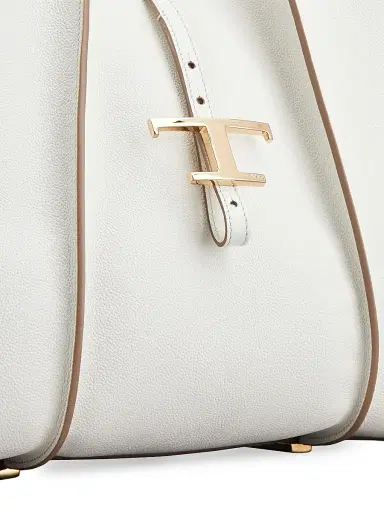 Tod's Women's Medium T Timeless Leather Shopper Tote Bag - Bianco Calce | Thumbnail 4 Tod's Women's Medium T Timeless Leather Shopper Tote Bag - Bianco Calce | Thumbnail 4