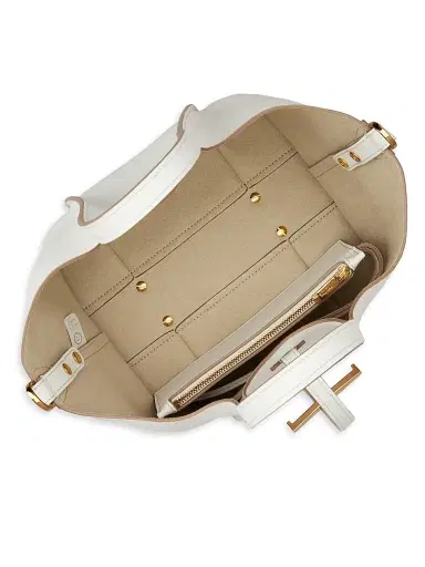 Tod's Women's Mini T Timeless Leather Shopper Tote Bag - Bianco Calce | Thumbnail 6 Tod's Women's Mini T Timeless Leather Shopper Tote Bag - Bianco Calce | Thumbnail 6