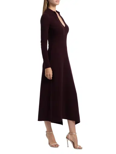AKNVAS Women's Minerva Wool-Cashmere Midi-Dress - Chocolate | Thumbnail 4 AKNVAS Women's Minerva Wool-Cashmere Midi-Dress - Chocolate | Thumbnail 4
