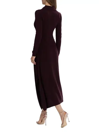 AKNVAS Women's Minerva Wool-Cashmere Midi-Dress - Chocolate | Thumbnail 5 AKNVAS Women's Minerva Wool-Cashmere Midi-Dress - Chocolate | Thumbnail 5