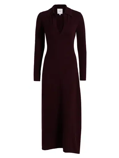 AKNVAS Women's Minerva Wool-Cashmere Midi-Dress - Chocolate | Thumbnail 1 AKNVAS Women's Minerva Wool-Cashmere Midi-Dress - Chocolate | Thumbnail 1
