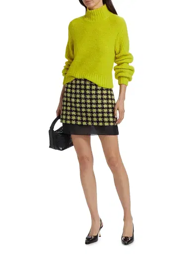 Toccin Women's Spencer Tweed & Organza Miniskirt - Jet Citron Multi | Thumbnail 2 Toccin Women's Spencer Tweed & Organza Miniskirt - Jet Citron Multi | Thumbnail 2