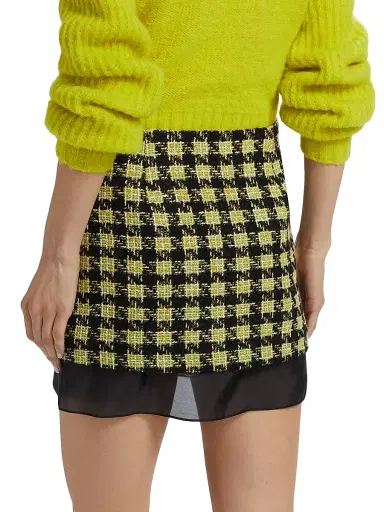 Toccin Women's Spencer Tweed & Organza Miniskirt - Jet Citron Multi | Thumbnail 5 Toccin Women's Spencer Tweed & Organza Miniskirt - Jet Citron Multi | Thumbnail 5