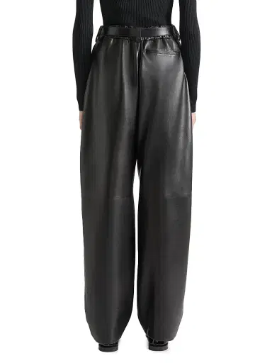 Givenchy Women's Two-Pleat Pants in Leather - Black | Thumbnail 4 Givenchy Women's Two-Pleat Pants in Leather - Black | Thumbnail 4
