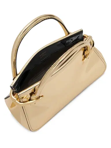 Givenchy Women's Mini Pinch Top Handle Bag in Mirror Effect Leather - Golden | Thumbnail 5 Givenchy Women's Mini Pinch Top Handle Bag in Mirror Effect Leather - Golden | Thumbnail 5