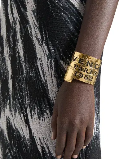 Givenchy Women's Tape Cuff in Metal and Enamel - Antic Golden | Thumbnail 2 Givenchy Women's Tape Cuff in Metal and Enamel - Antic Golden | Thumbnail 2