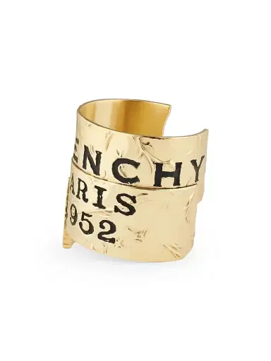 Givenchy Women's Tape Cuff in Metal and Enamel - Antic Golden | Thumbnail 3 Givenchy Women's Tape Cuff in Metal and Enamel - Antic Golden | Thumbnail 3
