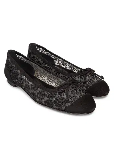 Manolo Blahnik Women's Cap-Toe Ballerina Flats - Black - Size 11 | Thumbnail 2 Manolo Blahnik Women's Cap-Toe Ballerina Flats - Black - Size 11 | Thumbnail 2