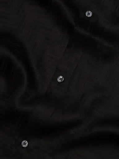 Emporio Armani Men's Jacquard Button-Front Sport Shirt - Black | Thumbnail 7 Emporio Armani Men's Jacquard Button-Front Sport Shirt - Black | Thumbnail 7
