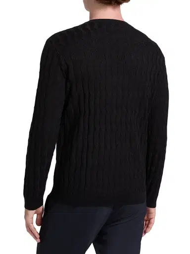 Emporio Armani Men's Textured Zig Zag Crewneck Sweater - Navy - Size XL | Thumbnail 5 Emporio Armani Men's Textured Zig Zag Crewneck Sweater - Navy - Size XL | Thumbnail 5