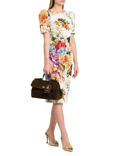 Dolce & Gabbana Women's My Sicily Suede Top Handle Bag - Ebano Moro | Thumbnail 3 Dolce & Gabbana Women's My Sicily Suede Top Handle Bag - Ebano Moro | Thumbnail 3
