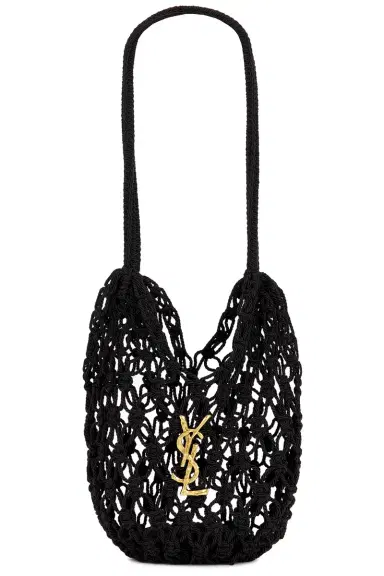 Saint Laurent Small Shopping Crochet Bag | Thumbnail 1 Saint Laurent Small Shopping Crochet Bag | Thumbnail 1